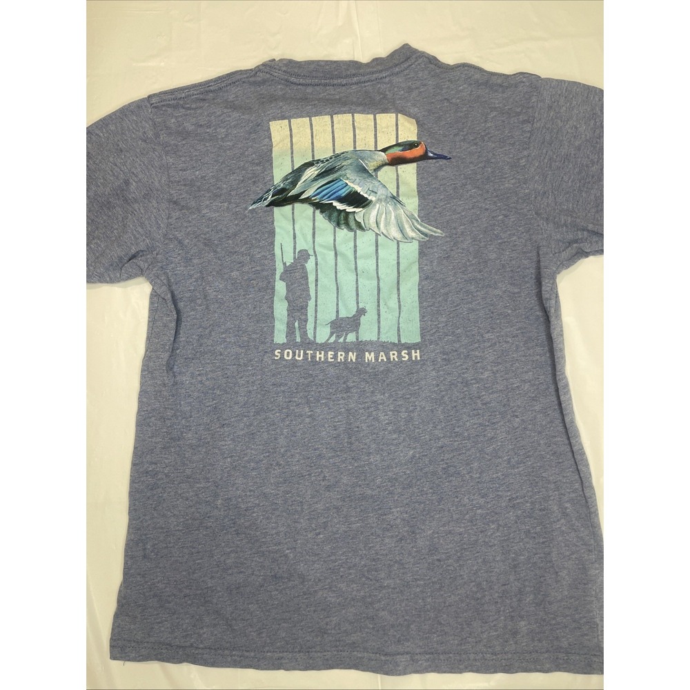 Southern Marsh Youth Large Graphic Pocket T-Shirt Blue